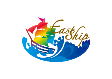 イベント会社・株式会社East Shipは関東の東京/世田谷と関西/京都を中心にイベントを一貫して運営。株式会社East Ship 船の虹色のロゴ。コーポレートロゴ。